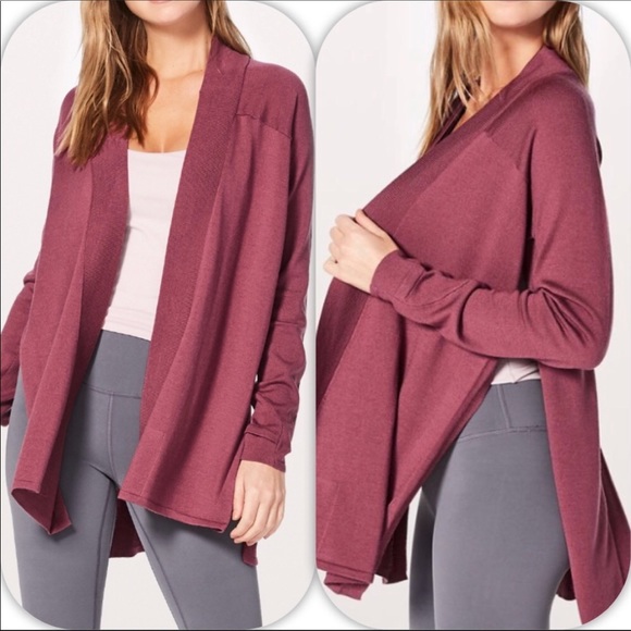 lululemon athletica Sweaters - NWT So Merlot Lululemon Blissful Zen Sweater Slits